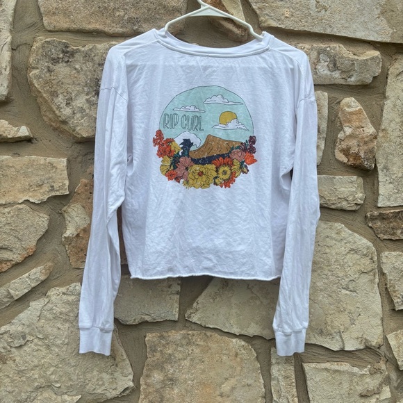 Rip curl white long sleeve top size small light weight - Picture 1 of 6